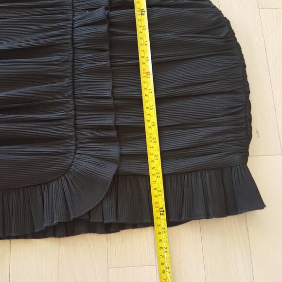 RONNY KOBO ! Daniel Strapless Gathered Ruffle Trim Rosette Mini Dress, M - Picture 13 of 13